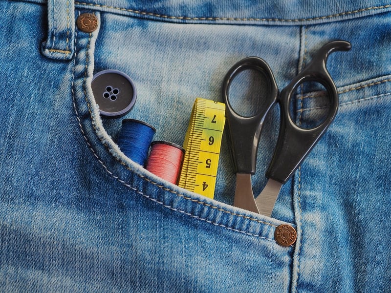 Denim Upcycled Pouch